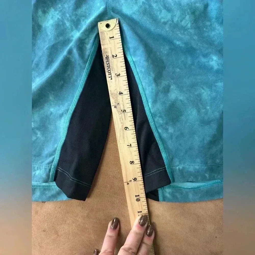 Lululemon T.H.E. Short Medium Men Aqua Linerless 9" Inseam Black Stretch - Picture 5 of 7